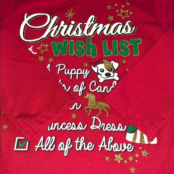 Holiday Time Christmas Top 12M EUC Girl - Picture 7 of 8